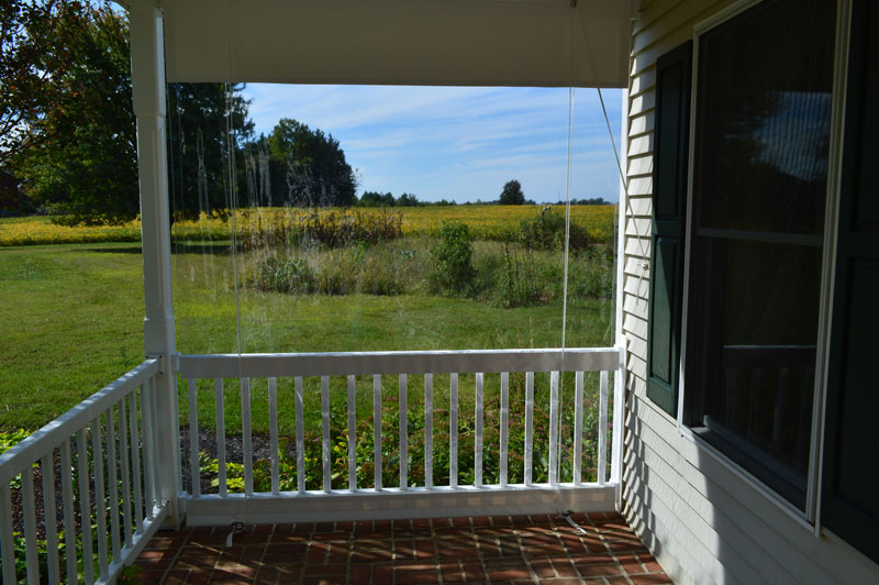 Clear Top Shower Curtain DIY Porch Curtains