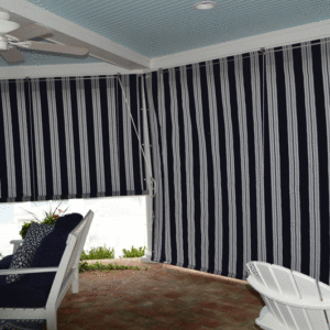 Sunbrella & Solar Pro Porch Roller Curtains
