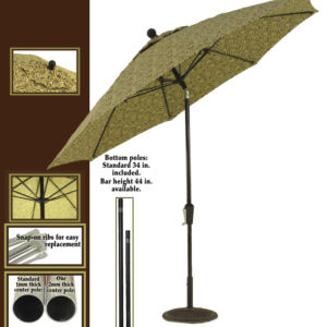 Patio Umbrella - For custom vents and graphic options