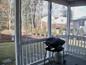How to keep snow off a screened porch