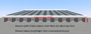 Way to measure fabric Valance