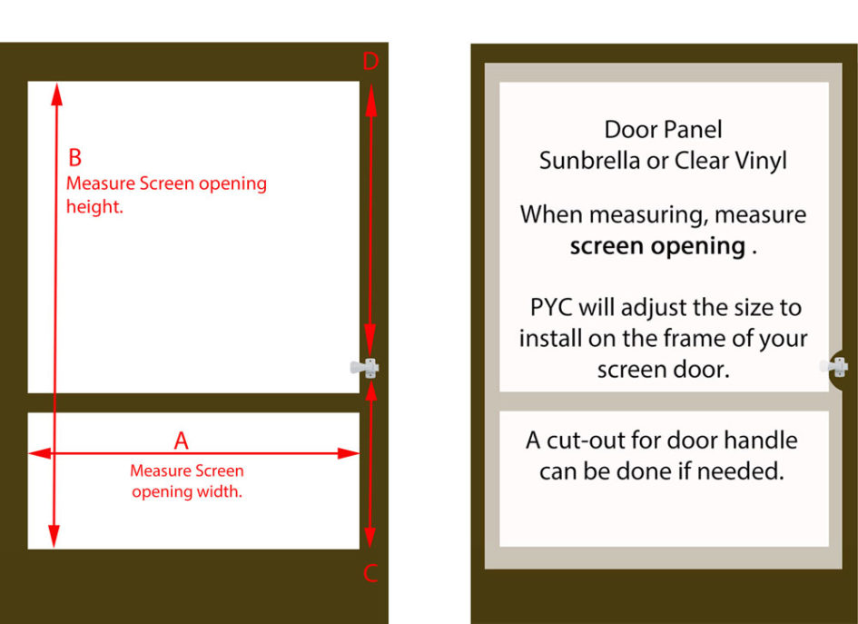 Vinyl Panels (Door Panels) Measurement Image