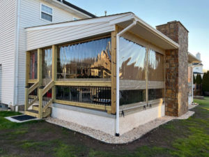 Porch Protection Curtains - Clear Roll Up Enclosures