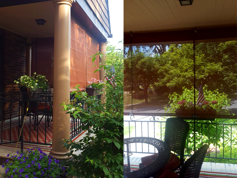 Outdoor Roll Up Curtains PYC Awnings