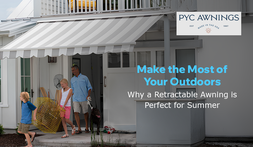 PYC Awnings' Retractable Awning - designed for stylish shade and comfort.