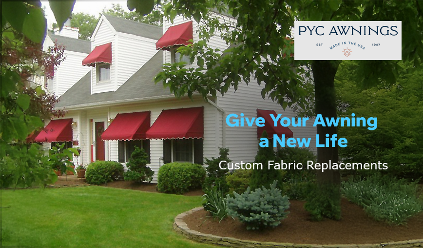 Choose PYC Awnings for quality custom awning fabric replacement that lasts.