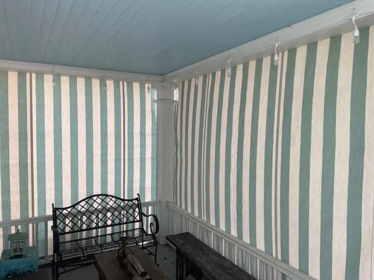 Sunbrella Enclosure Rolled Down View