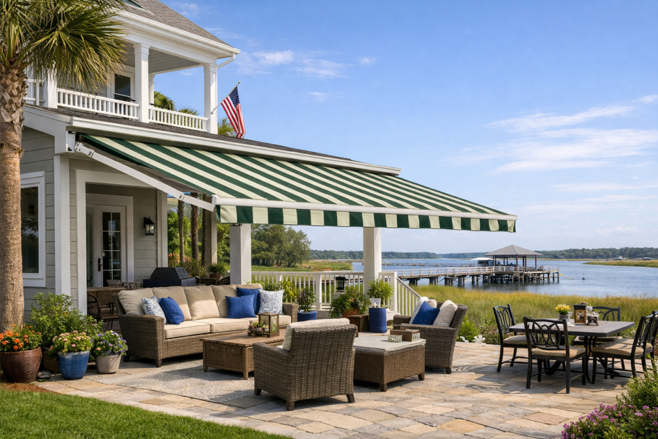 Retractable awning Replacement Fabric South Carolina home
